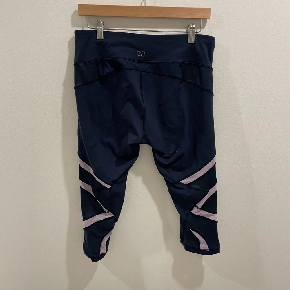 Calia Cropped Mesh Active Leggings Capri Pants